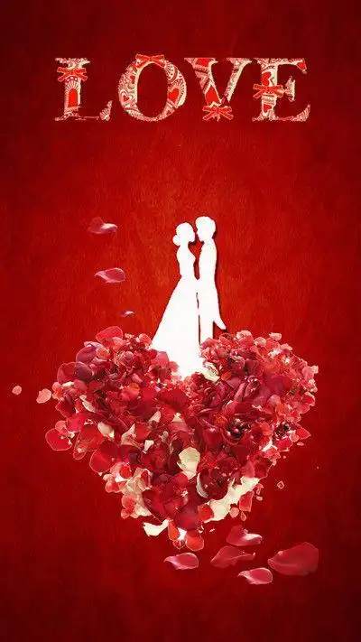 红色结婚喜帖h5背景,来自爱设计