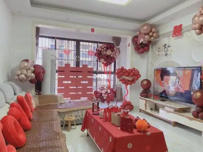 我们结婚啦  #婚房客厅布置  #别墅婚房  #结婚布置家里  #婚礼家装