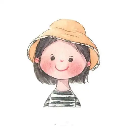 肉嘟嘟的圆脸,14幅夏日里的可爱小女孩水彩头像插画作品赏析!