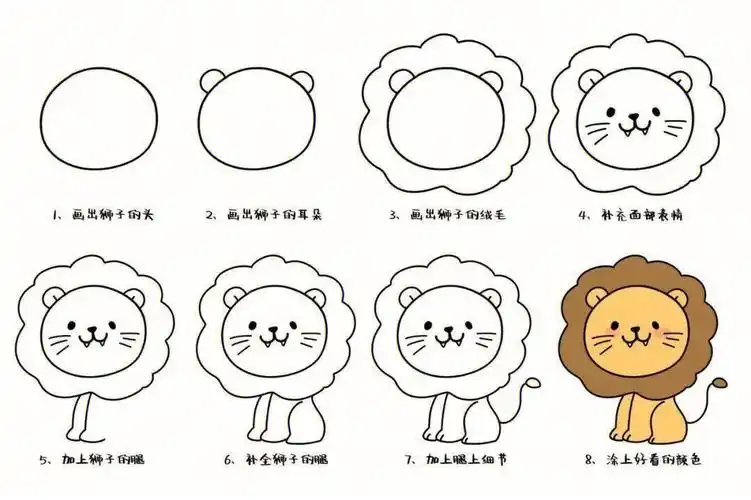 儿童简单易简笔画小动物篇
