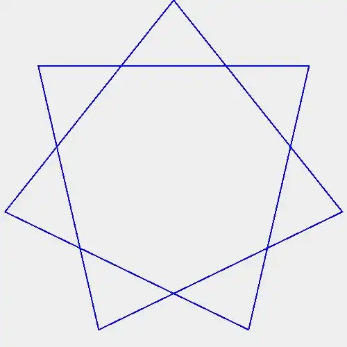 如何一笔画七芒星