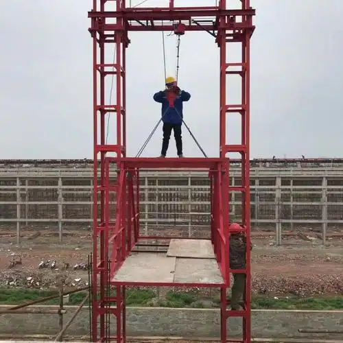 6t六层楼房上料机工地用龙门架物料提升机建筑盖房高层上料提升机
