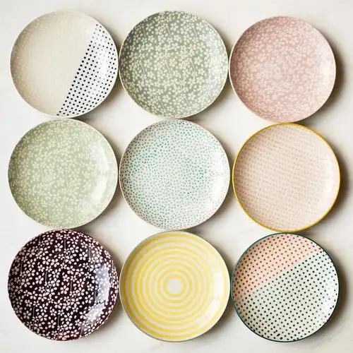 收集时光 出口丹麦6英寸花色盘 ins陶瓷菜盘水果甜品蛋糕盘早餐盘