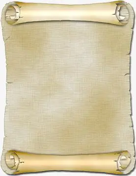 手绘卡通卷轴羊皮卷