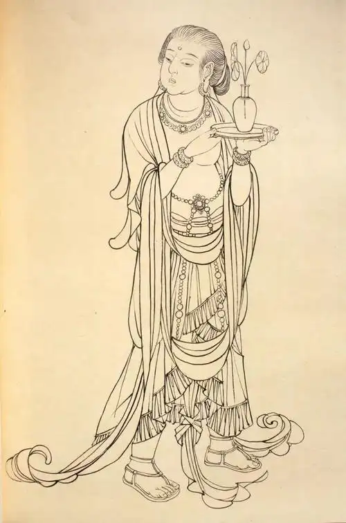 练习素材蔡岚工笔人物画集白描卷65幅