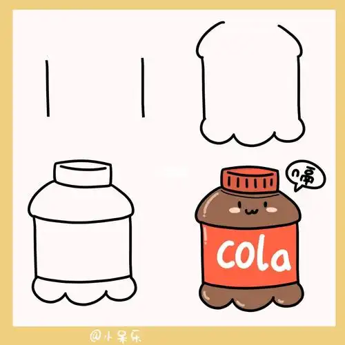 手账简笔画萌萌哒可乐