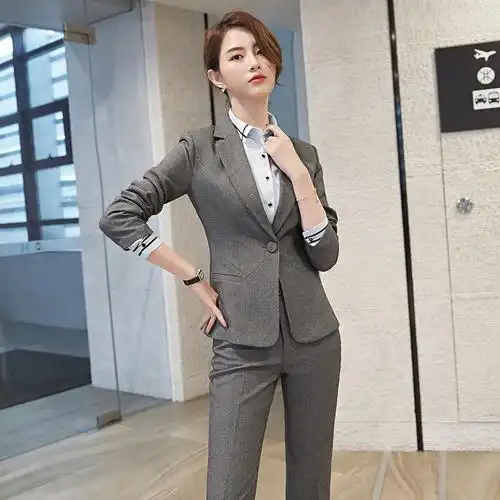西装女装正装职业装套装女2019新款外套ol时尚商务名媛气质工作服西服