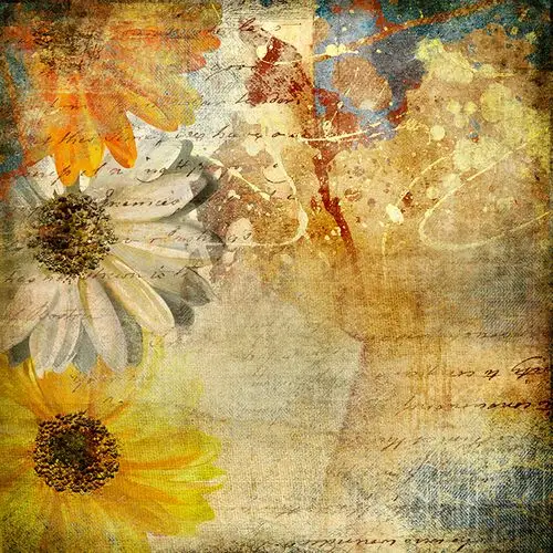 怀旧复古花纹背景高清图片