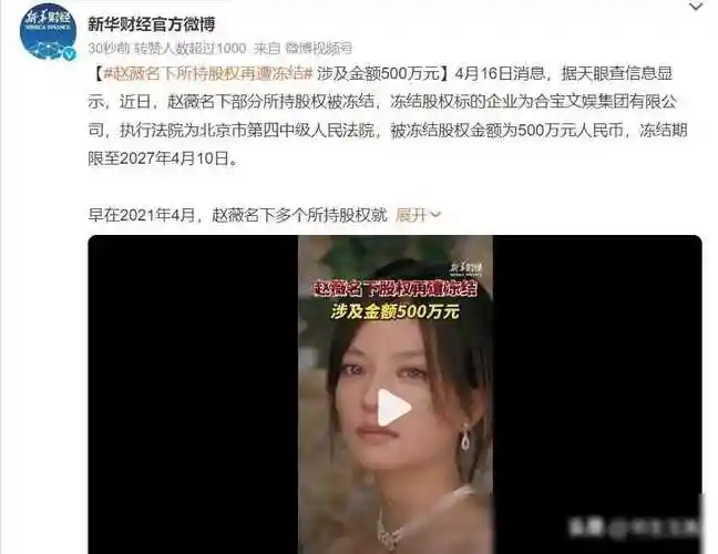 赵薇股权被冻结:从演员到商人的多元人生