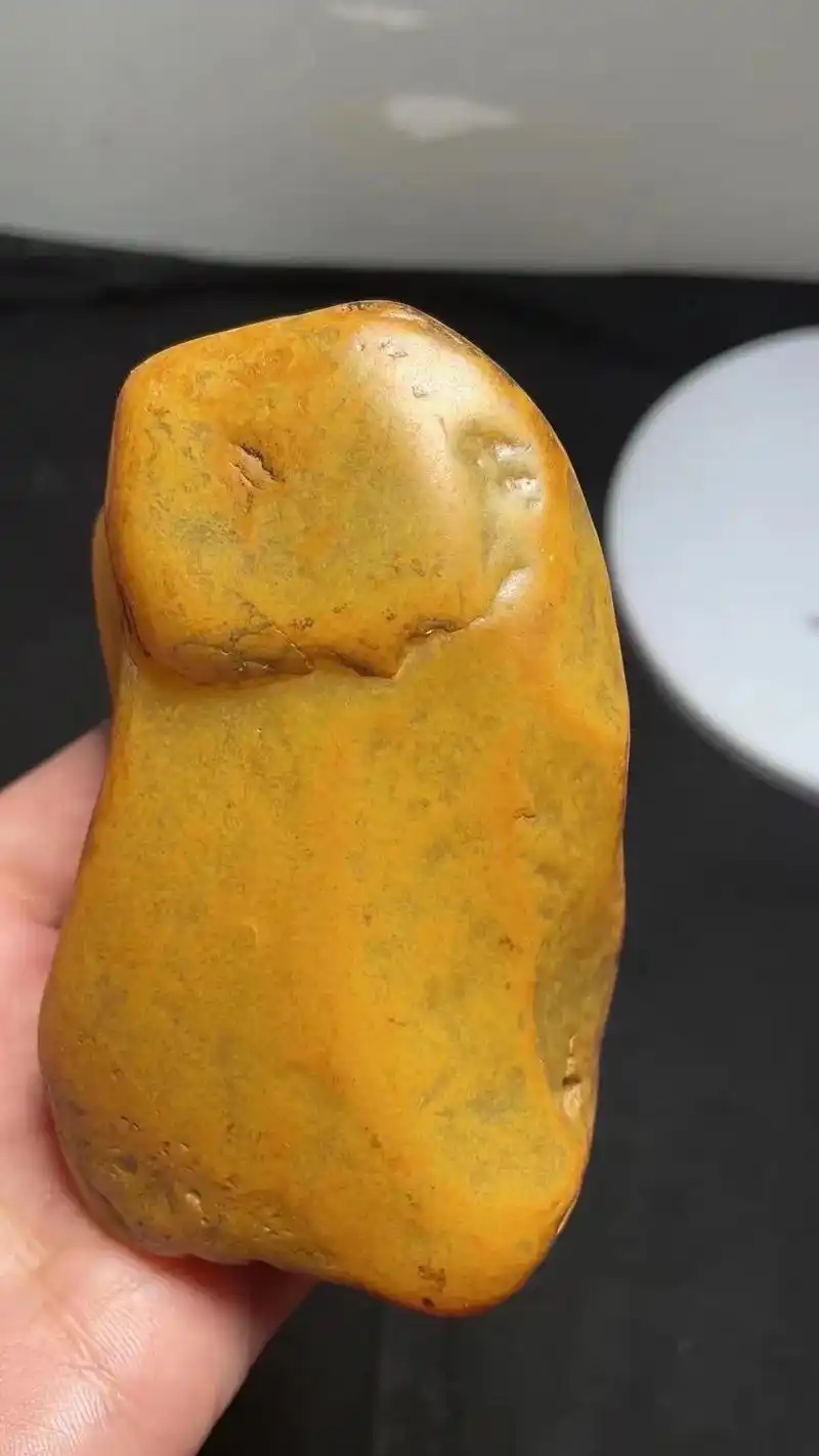 353克干干净净荔枝冻#赣江黄蜡石原石 - 抖音