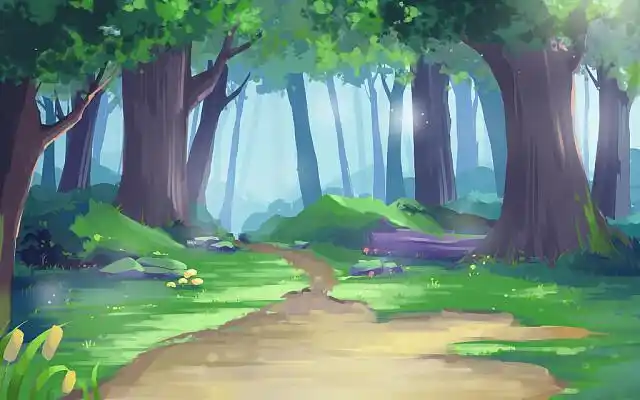 森林草地场景氛围插画森林插画