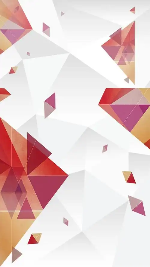 几何图形简约白色公司海报h5背景