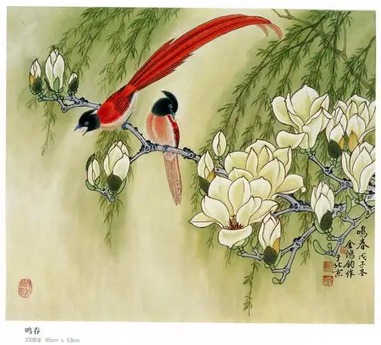 金鸿钧 (高清大图)工笔花鸟 作品欣赏