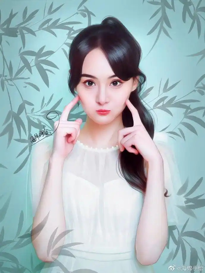 郑爽#郑爽流淌的美好时光#海绵手绘好久没出小爽新手绘了今日更新快来