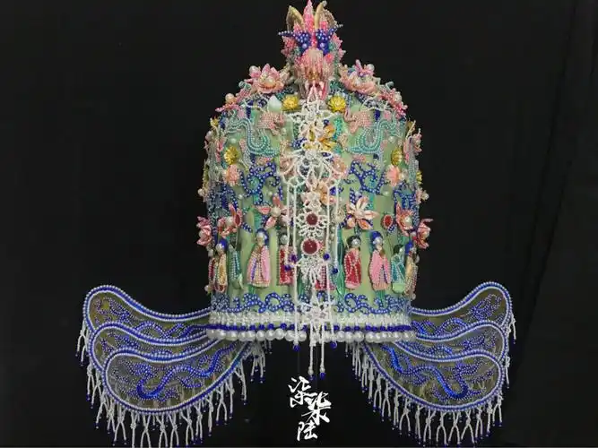 缠花宋制发冠婚冠 九龙四凤花钗冠 凤冠