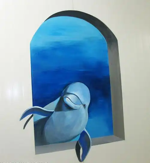 幼儿园海底世界3d画制作_幼儿园手绘3d画_幼儿园立体画设计