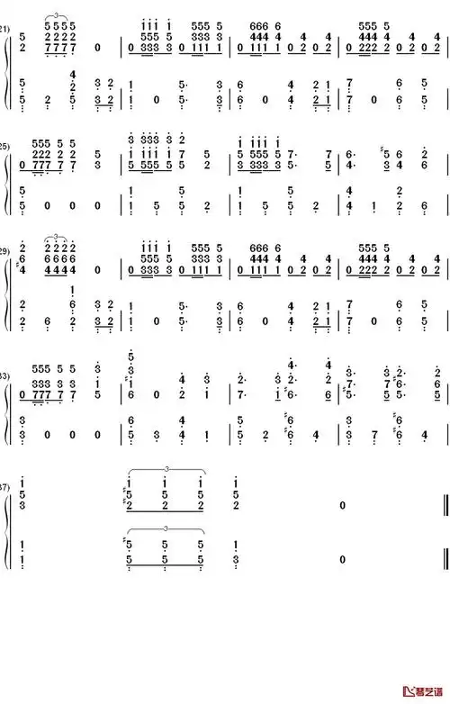 国际歌钢琴简谱-数字双手-欧仁·鲍狄埃(eugène edine pottier)2