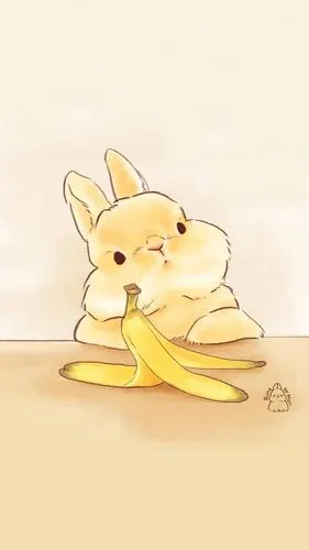 小兔子手绘插画手机壁纸第一辑
