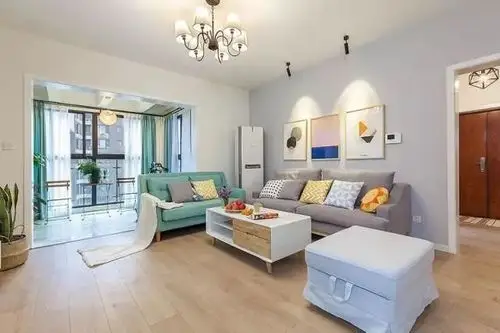 116㎡简约宜家两居室配色很亮丽温馨的小家