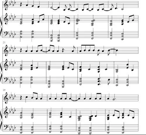 谁有because of you这首歌的小提琴乐谱,最好是五线谱的