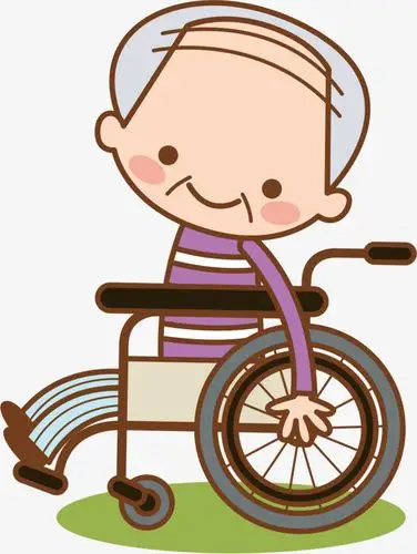 卡通人物时尚可爱老爷爷手绘人物