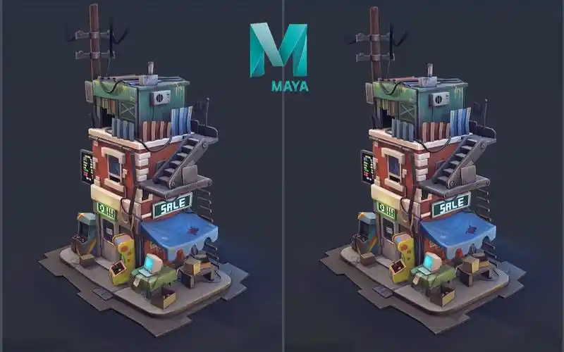 maya场景建模 ——简单小场景模型制作,maya新手场景建模教程