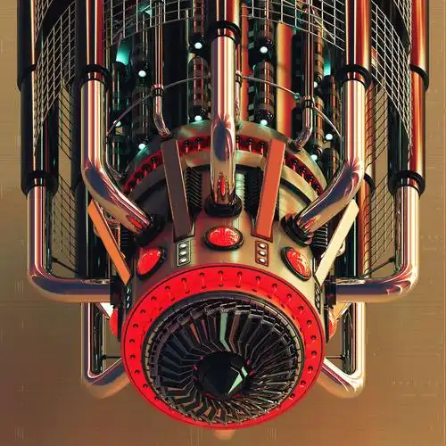 c4d模型002黄金材质科幻金属器械