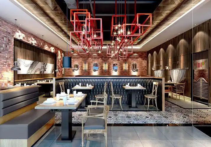40平餐饮店面装修效果图餐饮店面装修风格效果图