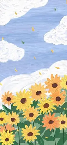 可爱的油画壁纸