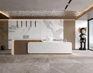 现代前台装修效果图