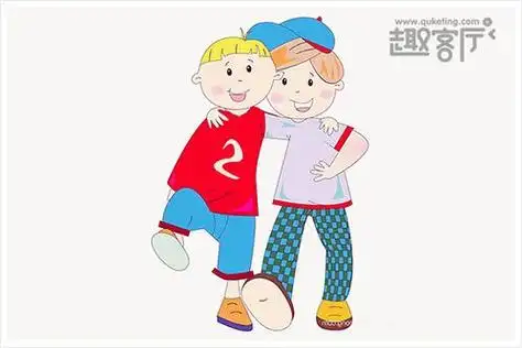 幼儿简笔画人物带颜色 儿童彩色人物简笔画图片