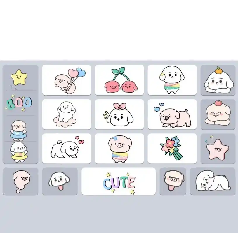 今日份上新九宫格壁纸#手机键盘壁纸#可爱皮肤 - 抖音