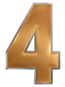 数字 4,四,白色背景,3d 渲染上孤立照片