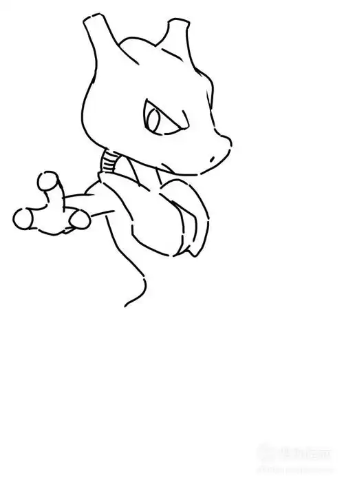 卡通简笔画:超梦怎么画?