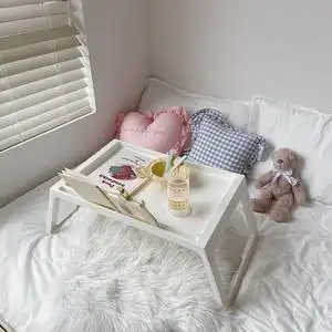 白色桌子ins风书桌卧室女生温馨森系设计感简约女孩高中学生家用