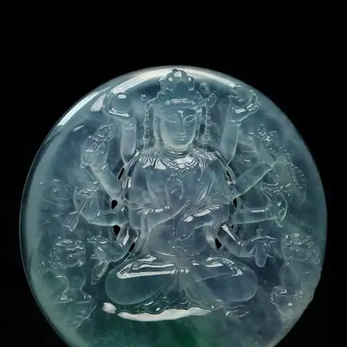 翡翠玉雕 千手观音