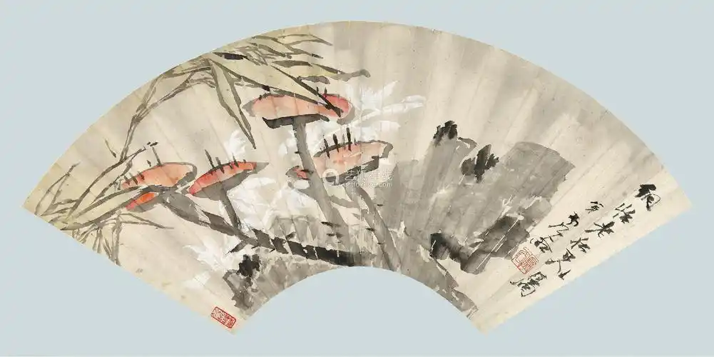 虚谷18231896竹兰灵芝