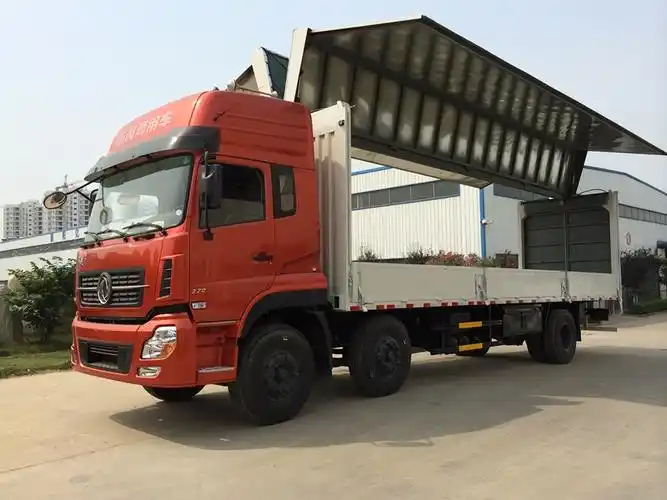 6米东风天龙飞翼车-翼开启厢式车,爆破器材运输车,气瓶运输车,易燃