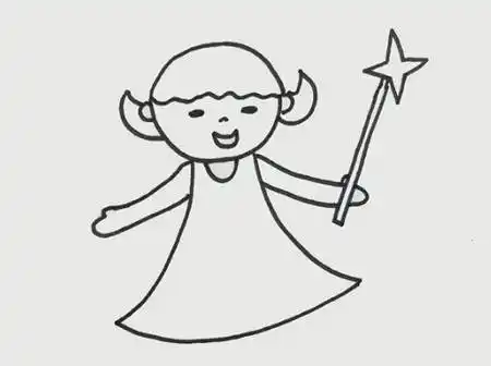 简单的仙女简笔画图片怎么画