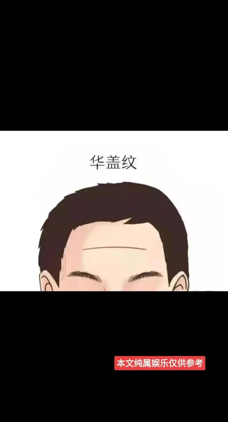 华盖纹: 额头一条平横纹,称之华盖纹,是额头善纹之一种,主白 - 抖音