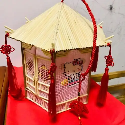 手工一次性筷子灯笼