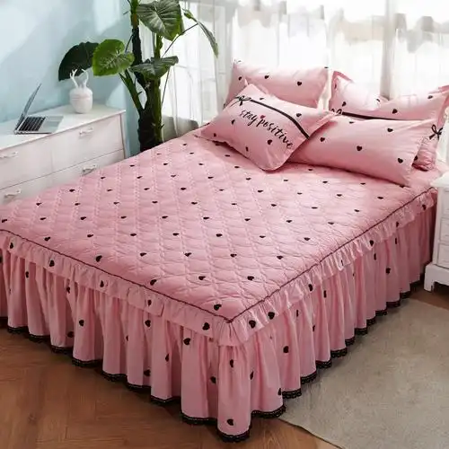 床裙单件 1_新款全棉夹棉床罩床裙式单件纯棉加厚保护防尘套1.51.