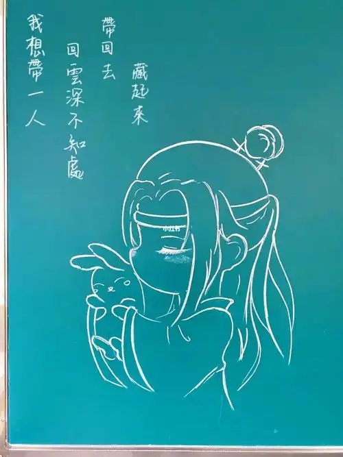 画画的日常  #笔记灵感  #黑板画  #粉笔画  #简笔画教程  #魔道祖师