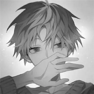 男生头像黑白冷漠动漫