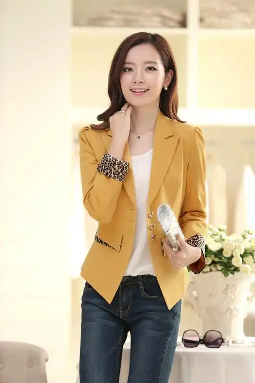 小西装外套女装韩版修身 2106春款新短