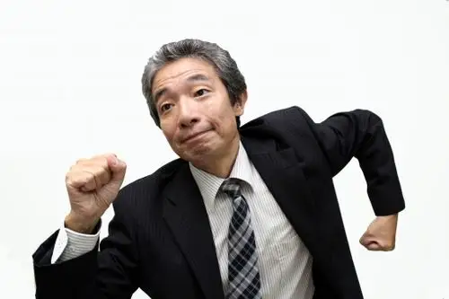 照片素材(图片): 中年男性上班族,尽力而为