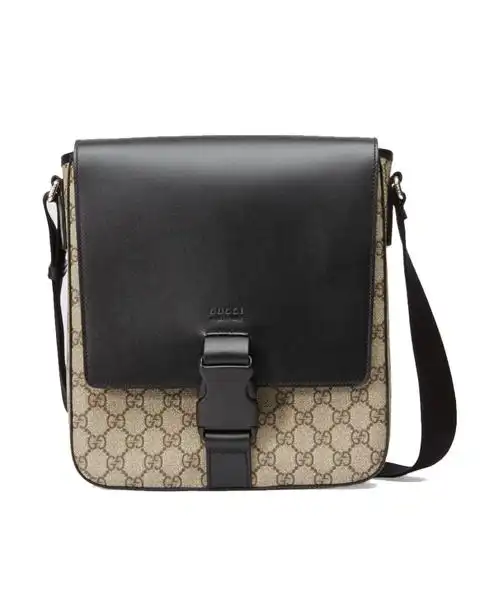 gucci男包 古驰男包奢侈品包 406368 小号messenger单肩包 黑色1000