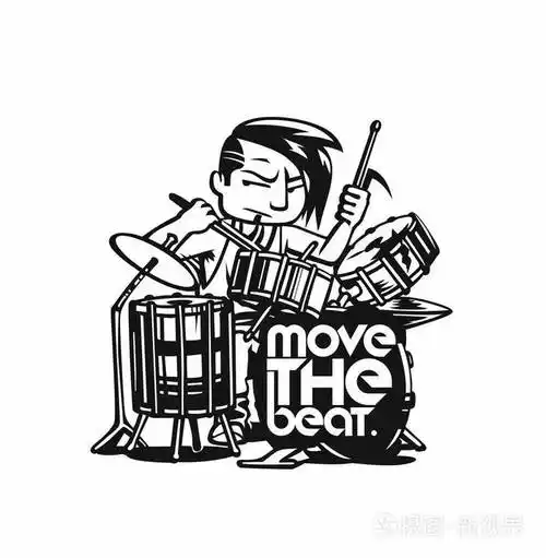 摇滚明星男孩打鼓t恤设计矢量插图