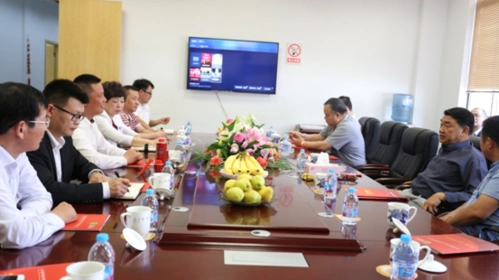 热烈欢迎刘晓榕中将莅临江苏鑫闽发环保指导工作