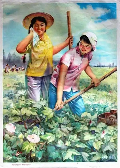 六七十年代经典宣传画里以劳动为美的妇女们